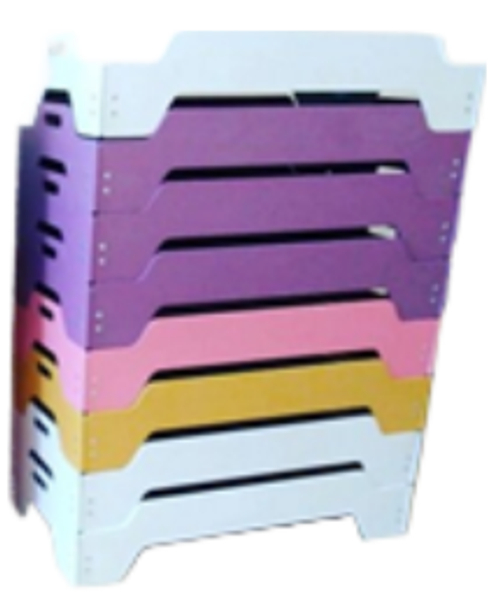 Кровать штабелируемая фанера цветная, 1225*630*220