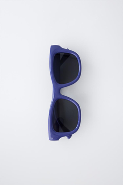 ZARA КВАДРАТНЫЕ СОЛНЦЕЗАЩИТНЫЕ ОЧКИ, СИНИЙ