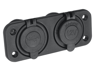 Розетка комбинированная с USB 3,1А на монтажной панели