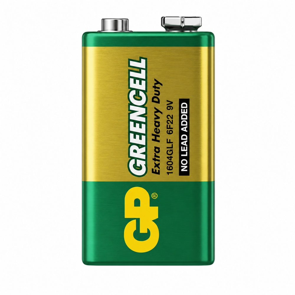 Элементы питания Крона GP 1604G UE1 Greencell (блистер 1 шт.)