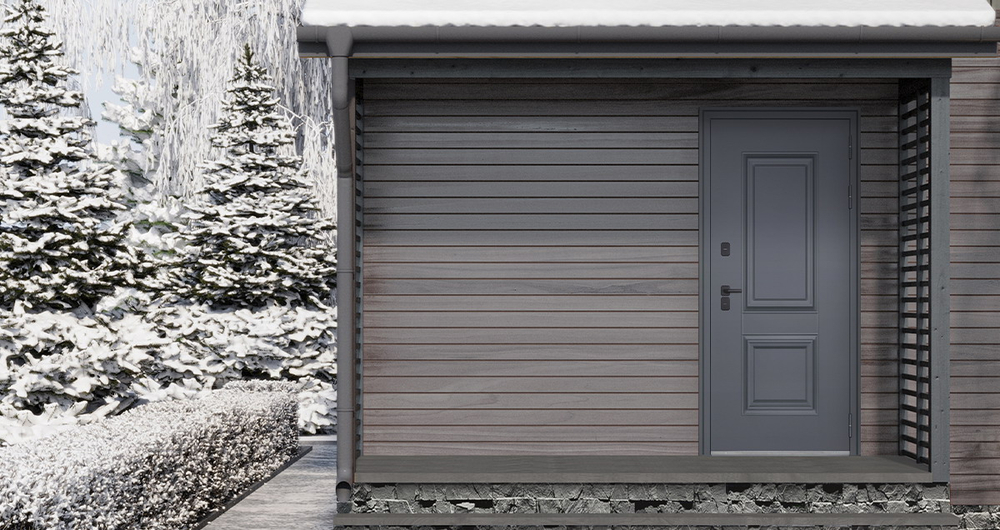 Стальная дверь "Азурит" (терморазрыв 3к). Заказная модель.