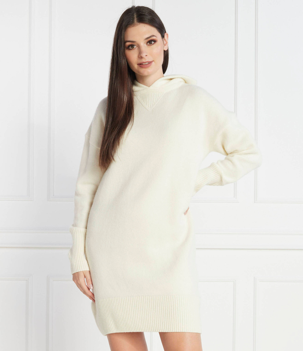 Хлопковое платье Faila BOSS BLACK - кремовый(50501641)