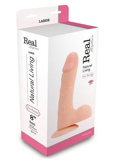 Вибратор-реалистик Vibe Flesh - 23 см. (Цвет: телесный)