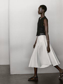 Massimo Dutti Трикотажный жилет с вышивкой, черный