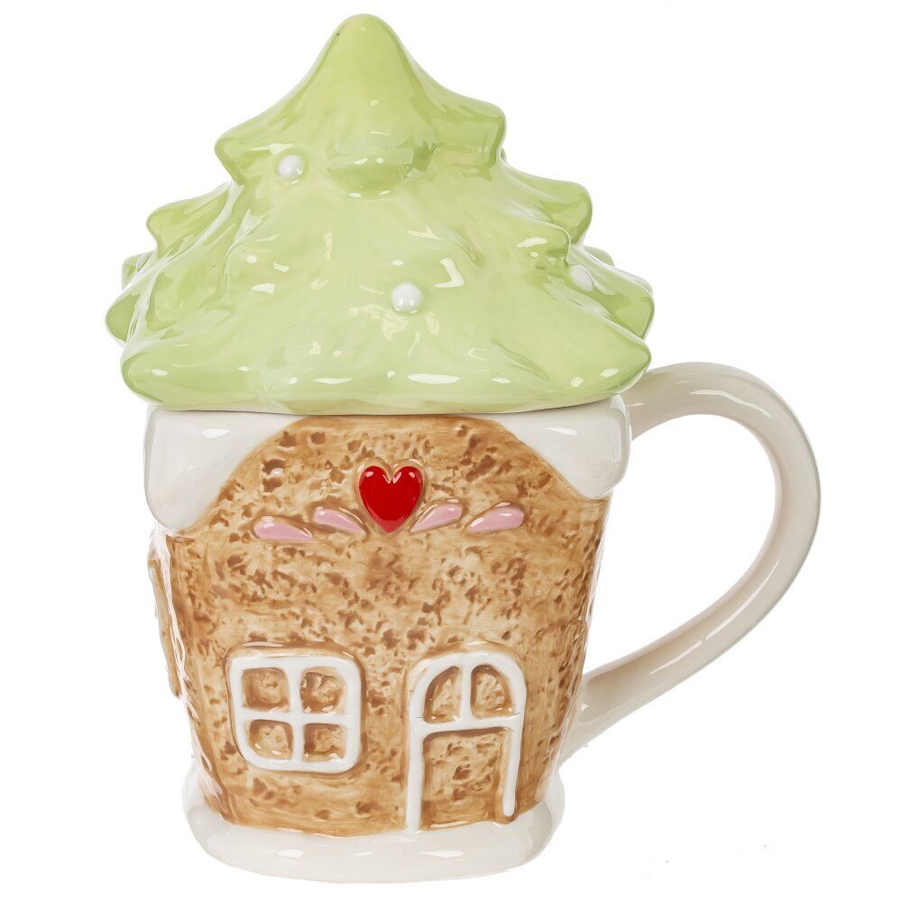 GAEM Кружка с крышкой "Пряник", 300 мл, L13 W10 H15 см