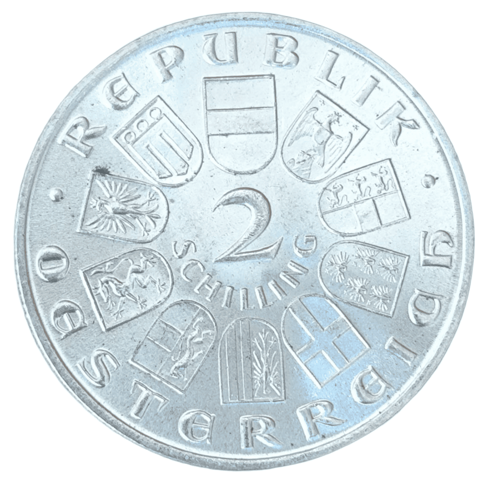 Монета 2 шиллинга 1931 "175 лет Вольфганга Амадея Моцарта"