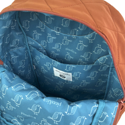 Стеганный рюкзак с кошкой "MATILDASan", терракотовый, 25-8694-2, KUSUGURU