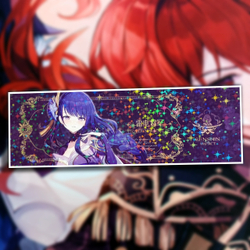 Закладка голографическая "Genshin Impact / Геншин"