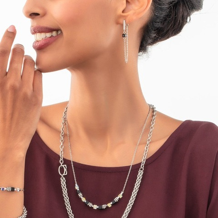 Серьги Coeur de Lion Black-Silver 5076/21-1317