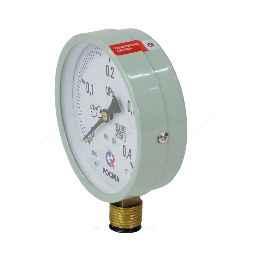 Манометр ТМ-510Р.00 М2 радиальный Дк100мм 0-0,25 МПа кл.1,5 G1/2" Росма 00000007644