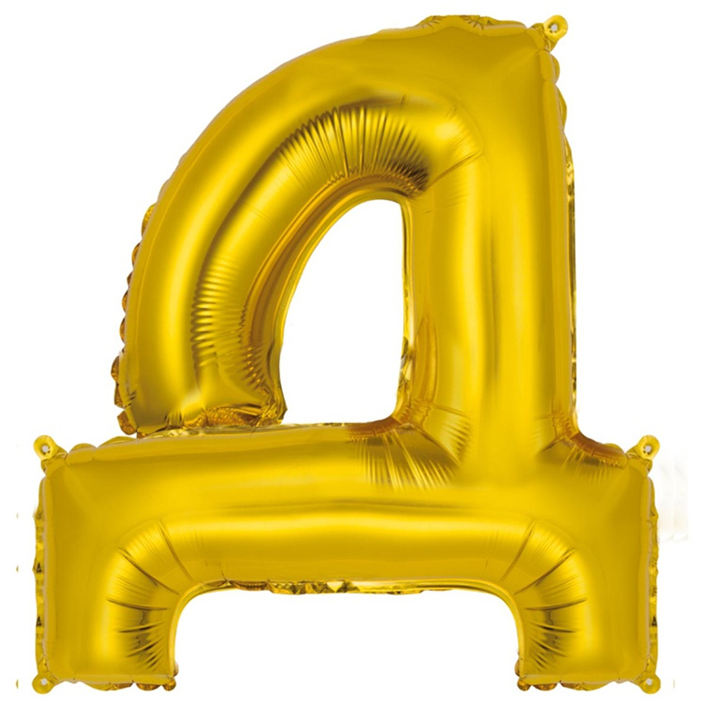 Шар фольгированный Буква Д 35 см (Золотой)
