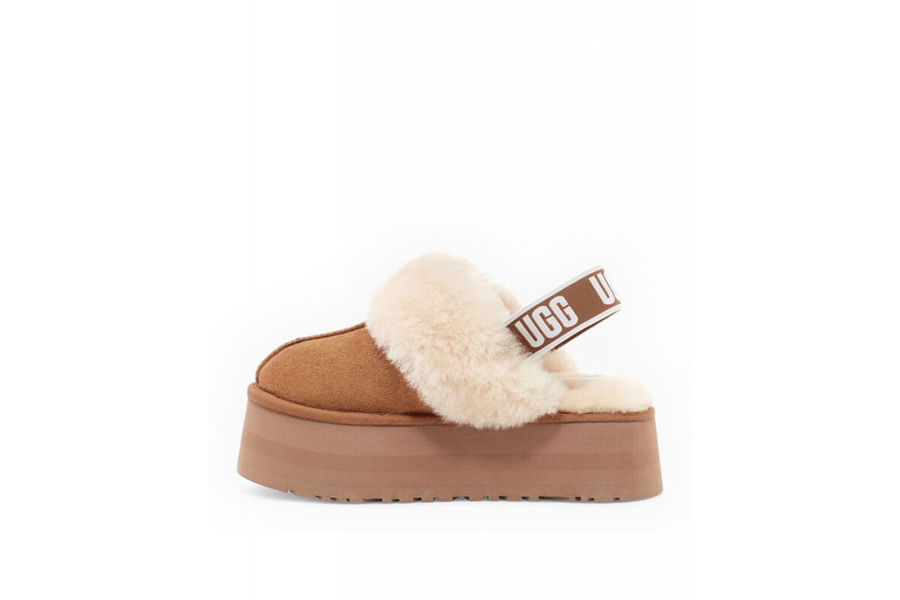 UGG Funkette Suede Platform Chestnut
