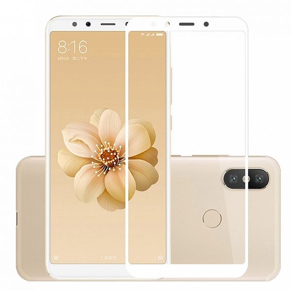 Защитное стекло 2.5D Xiaomi Mi A2 (Mi 6X) (Белое)