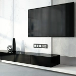 Рамка на 5 постов Slab (черный матовый) W0052908