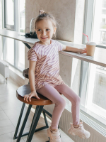 Футболка для девочек Mjölk Зебра розовая