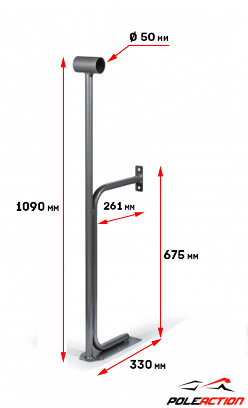 Модель №6 – Стойка балетного (хореографического) станка одноуровневого