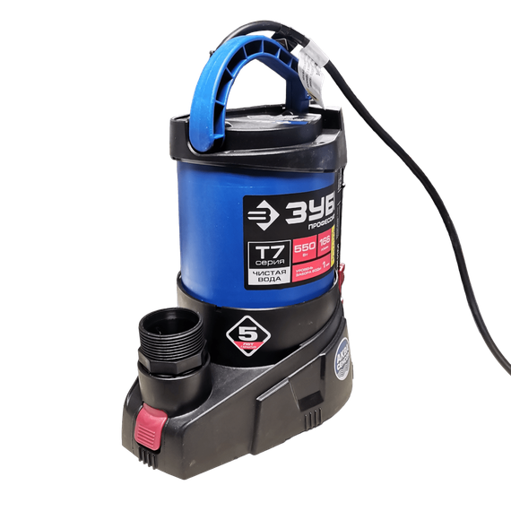 Погружной дренажный насос для чистой воды ЗУБР Аква Сенсор НПЧ-Т7-550