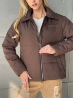 Куртка осенняя с отложным воротником