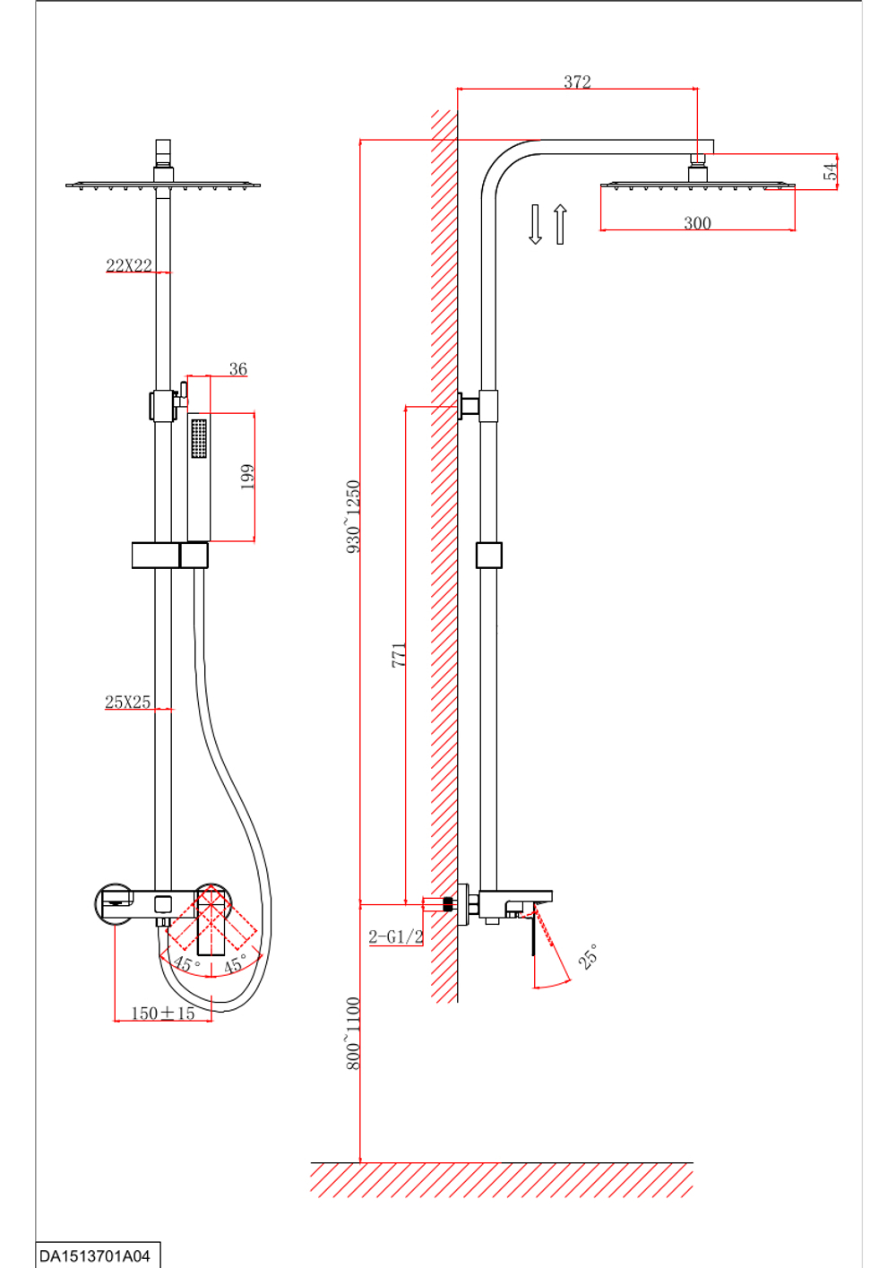 Душевая система D&K Bayern.Liszt (DA1513701A04)