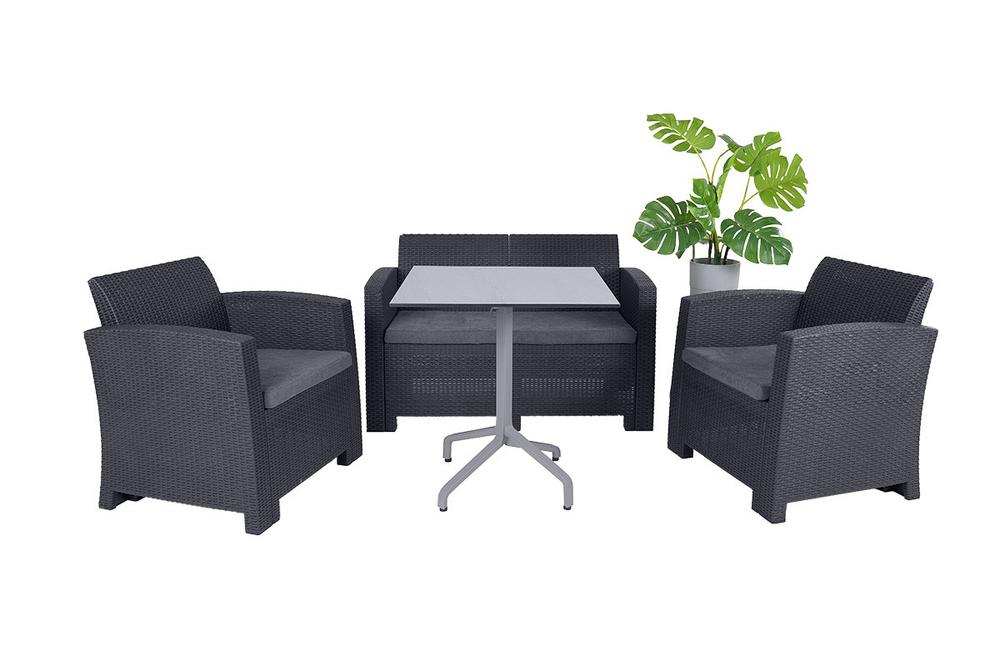 Arizona b:rattan, Диван двухместный, антрацит (2-х местная подушка)