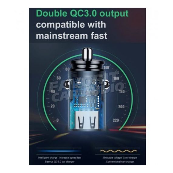 АЗУ 2USB Baseus BS-C16Q1 Circular 5000mA QC3.0