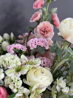 Ваза интерьерная с искусственными цветами (h78 см)