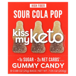 Kiss My Keto, Gummy Candy, кислая кола, 8 пакетиков по 25 г (0,88 унции)