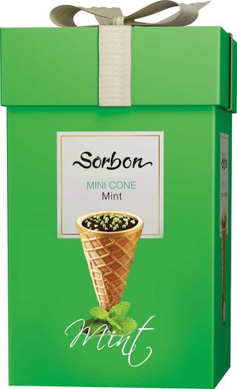 Хрустящий мини рожок с ароматом мяты и воздушные зерна "Sorbon", 240 гр.