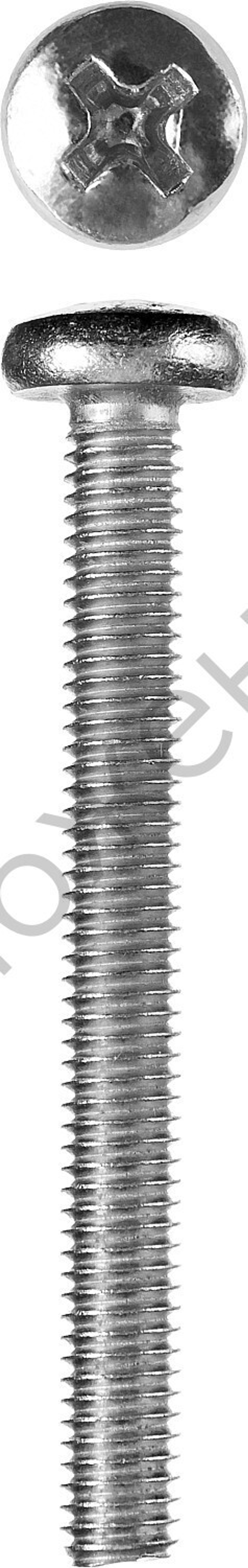 ЗУБР DIN 7985 кл. пр. 4.8, M6 x 55 мм, винт с полусферической головкой, цинк, 5 кг (303150-06-055)