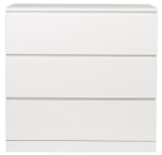 Комод 70x35x67, Марм, с 3 ящиками для одежды, белый, Dipriz