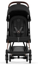 Прогулочная коляска Cybex Coya Sepia Black с дождевиком и бампером/Rosegold