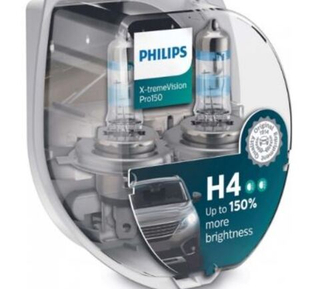 Автолампа H4 12V 60/55W P43t Philips +150% Racing Vision (кт2шт) Р-12342RV-2