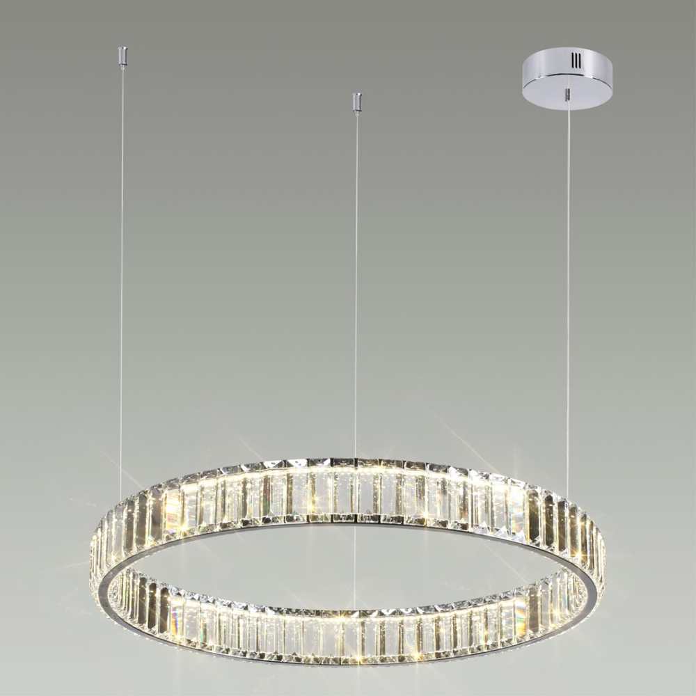 4930/36L L-VISION ODL24 591 хром/прозрачный металл/хрусталь Люстра LED 36W 4000K 4280Лм VEKIA