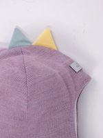 Шлем весенний/осенний вязаный (Пыльная сирень/ Микс) ОРЕО