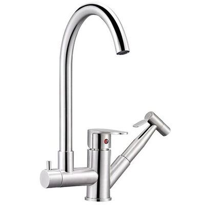 Смеситель для кухни, Solone, выдвиж излив, с картриджем, нерж, JAT18-A094