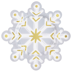 Тарелки фигурные "Белые снежинки" 17 см