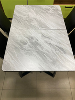 Стол разд пластик Миллер бабочка К-т ног №5 черный Царг.пояс 930 черный Ст-ца лавант (черная)