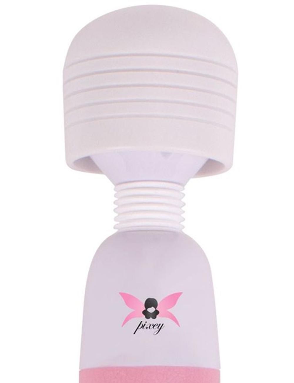 Бело-розовый, работающий от USB вибромассажёр Pixey Wand Pink Edition - 32 см. (Цвет: белый с розовым)