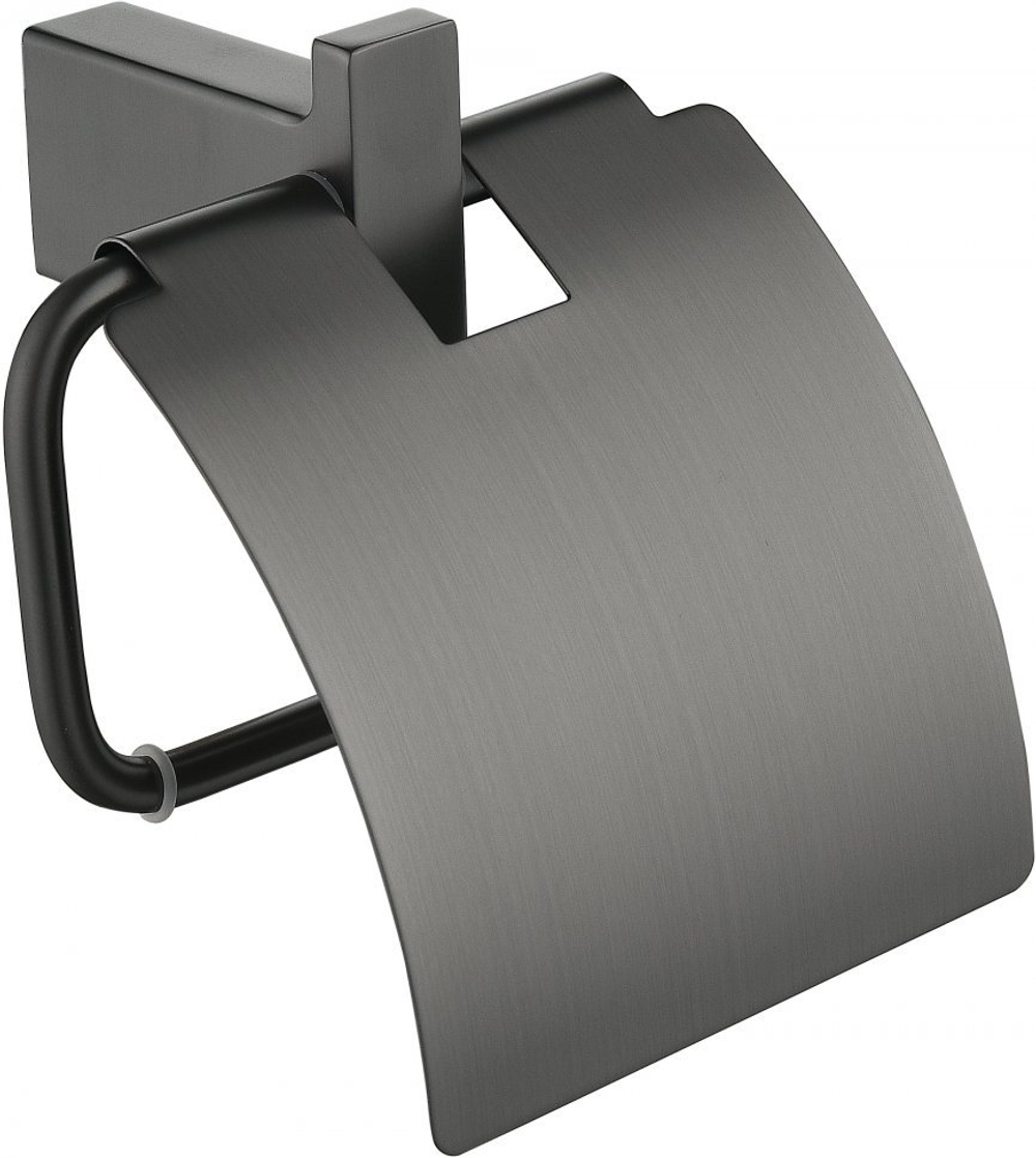 Настенный бумагодержатель с крышкой Grocenberg AC0029 (Графит)