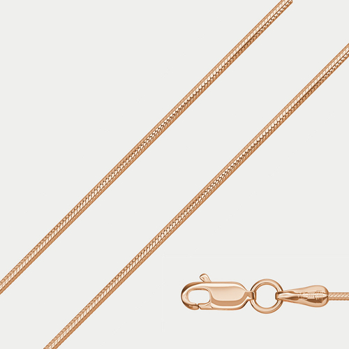 Цепь полновесная плетения "Снейк" из розового золота 585 пробы без вставок (арт. НЦ 12-078 0.30)