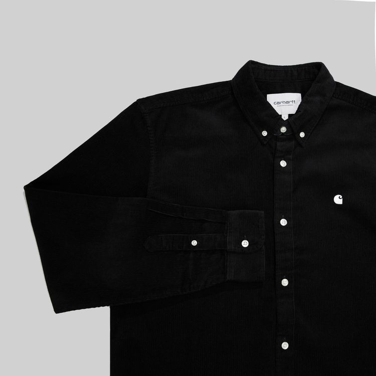 Рубашка мужская Carhartt WIP Madison Fine Cord артикул:I030580_black - купить в магазине Дайс