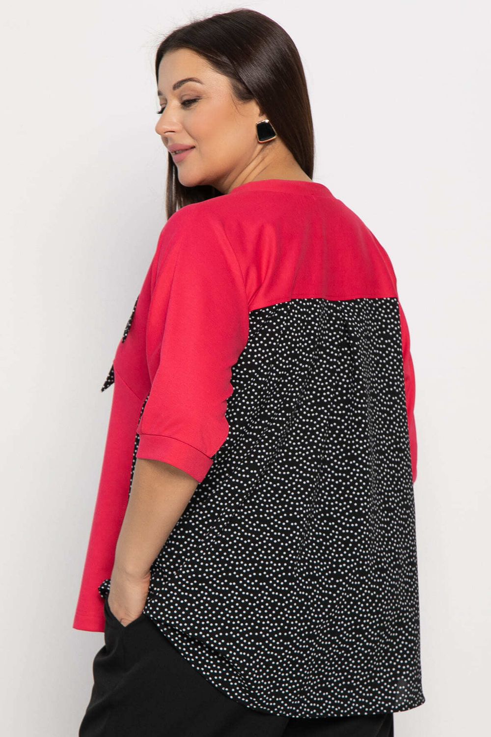 Блуза Федерика (малиново-черная) Б14990-18М LT Collection