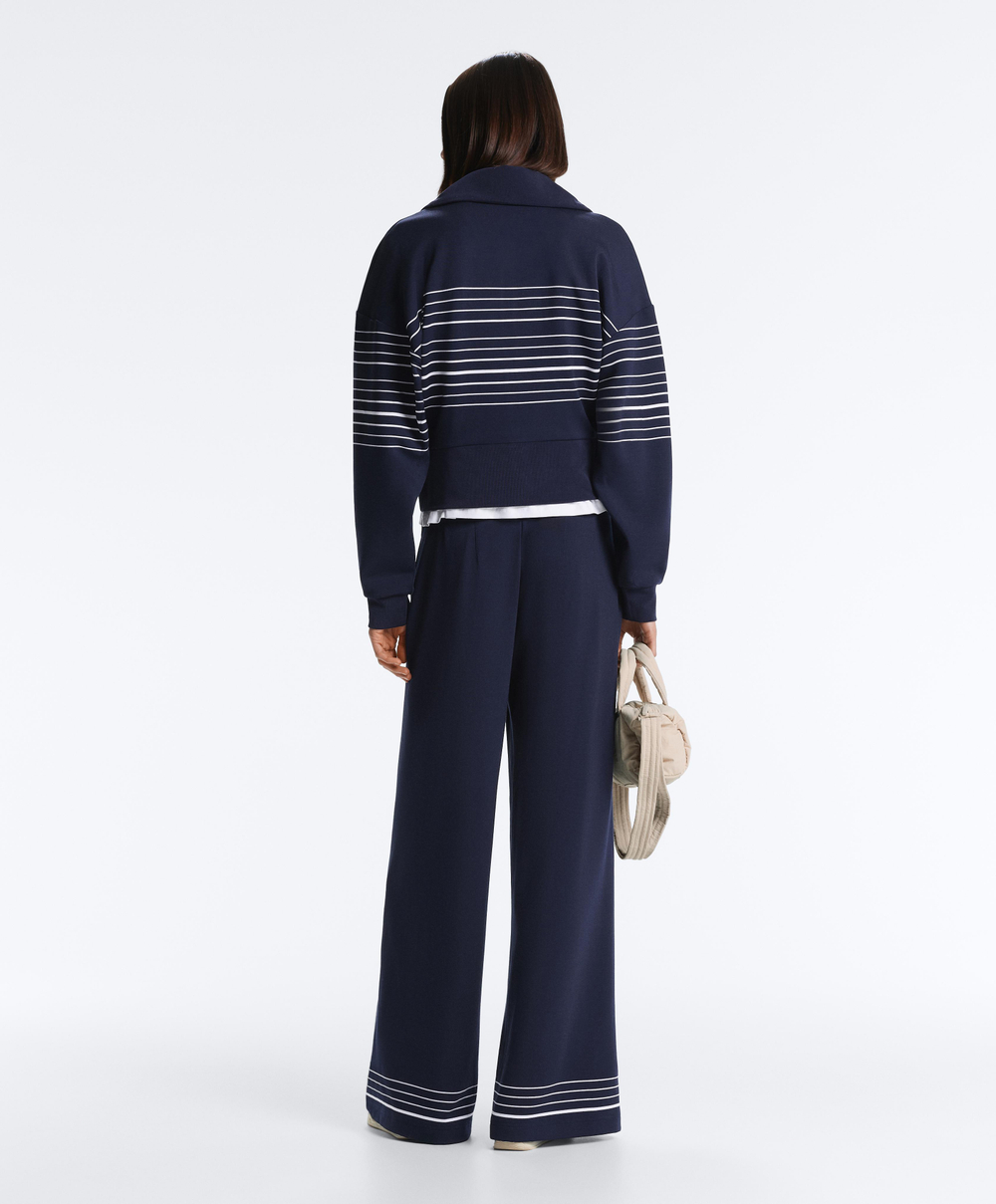 OYSHO Мягкие брюки из модала с матросской полосой, синий