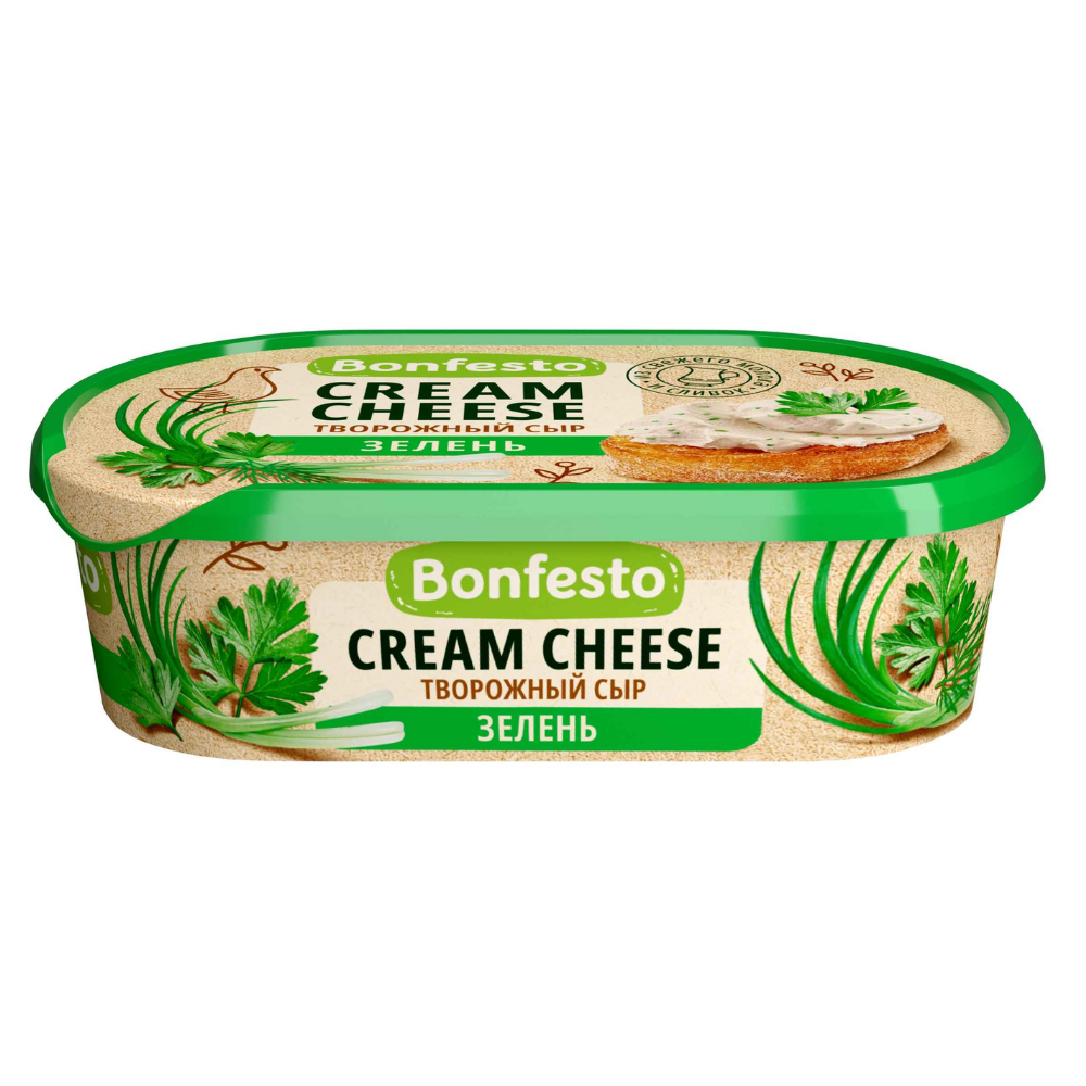 Cыр Bonfesto Cream Cheese зелень 65% 140 гр