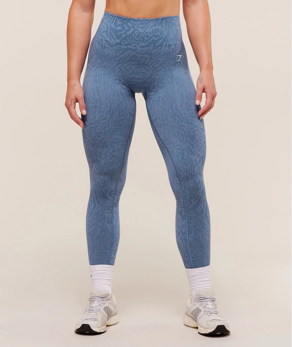 Леггинсы GYMSHARK Adapt Animal Seamless Leggings Blue