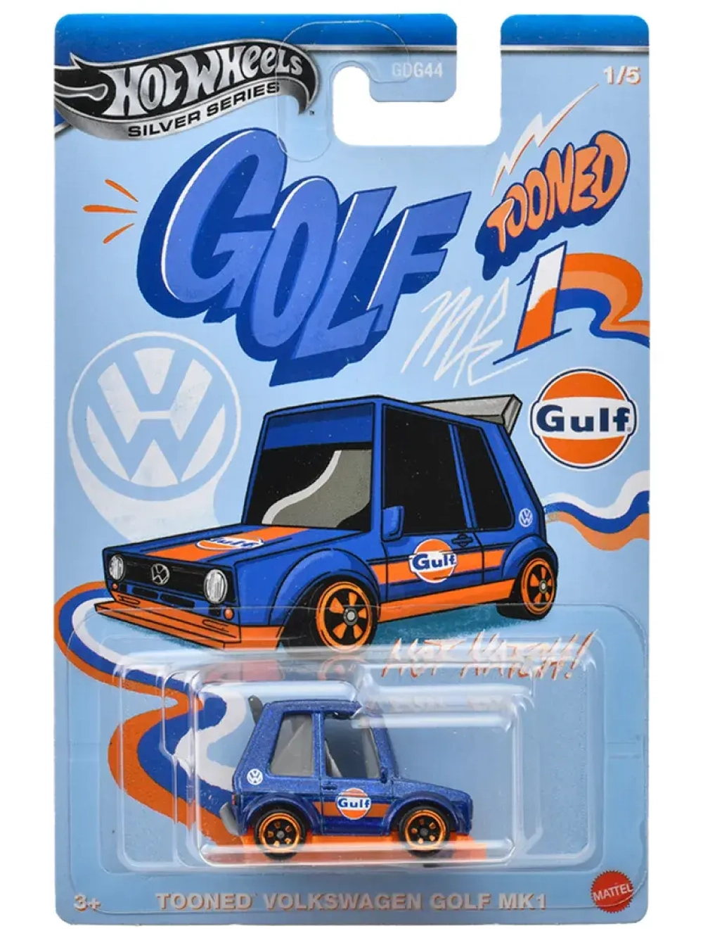 Машинка Хот Вилс Silver Series Tooned Volkswagen GDG44 JCB62