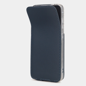 Чехол для Samsung Galaxy S25 Plus из кожи теленка, синего цвета