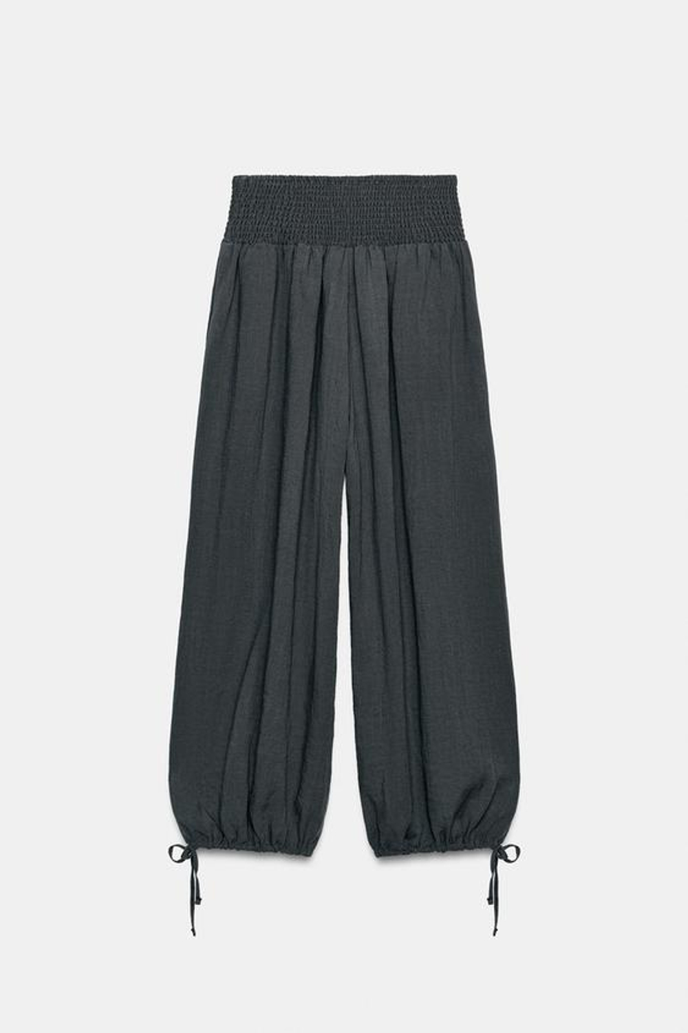 ZARA БРЮКИ BAGGY С ЭЛАСТИЧНЫМ ПОЯСОМ, АНТРАЦИТОВО-СЕРЫЙ