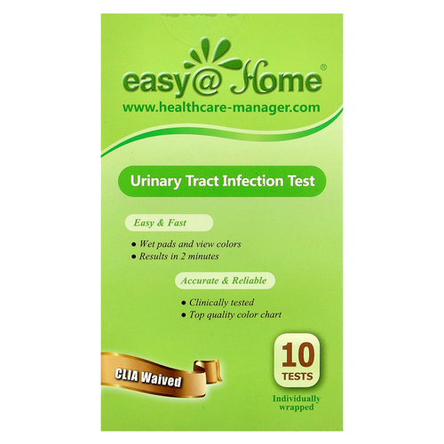 Easy@Home, Тест на инфекцию мочевыводящих путей, 10 тестов в индивидуальной упаковке