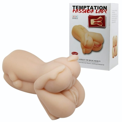 Мастурбатор Passion lady в виде прижатых друг к другу вагин (Цвет: телесный)